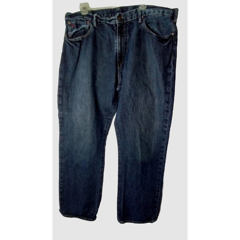 Ralph Lauren Jeans Mens 40x32 Straight Leg 100% Cotton Dark Denim